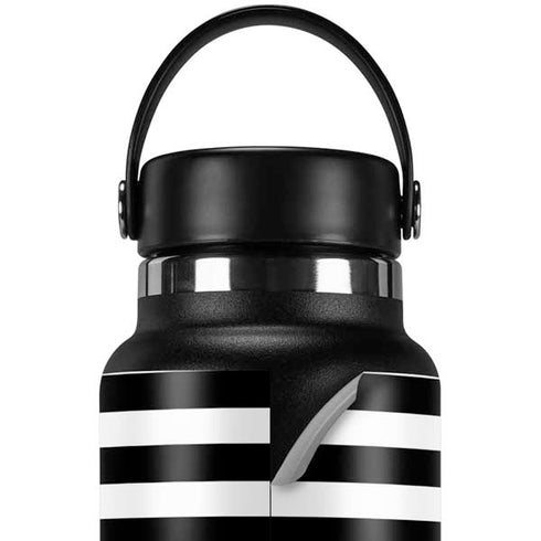 White and Black Stripes Hydro Flask 32oz Wide Mouth Skin